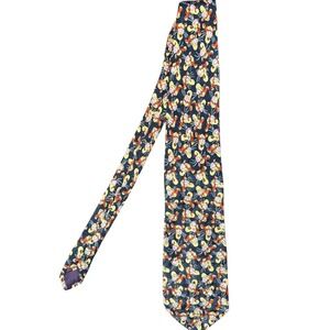 Vintage Disney Winnie the Pooh Tigger Silk Necktie Mens Character Print Tie AOP